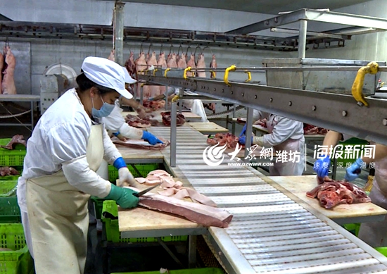 潍城区推进食品企业复工复产 全力保障猪肉供应